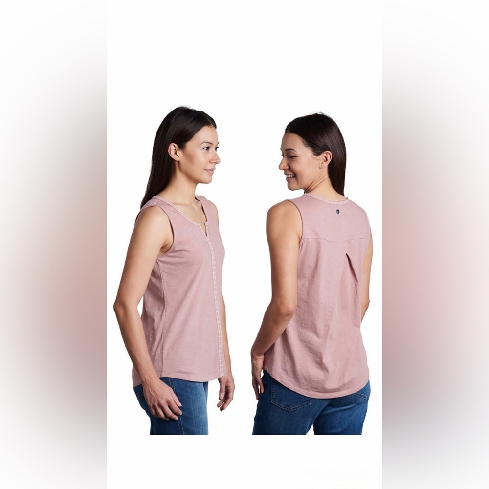 Kuhl Mauve Pink Sleeveless Organic Cotton Top size XL
